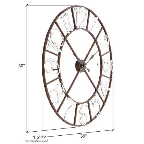 Ophelia & Co. Easterwood Metal Wall Clock & Reviews Wayfair